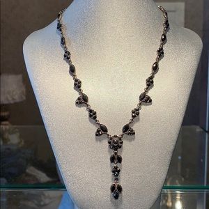 🌺Black Stone Necklace (Adjustable chain)